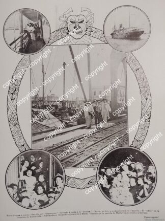 AFICHE ANTIGUO. DESPIDEN A MARIA CONESA, RUMBO A EUROPA 1912 ARTISTAS
