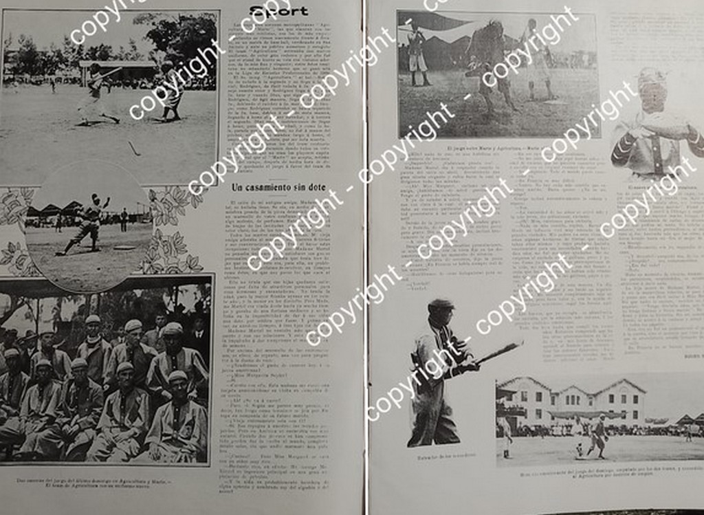 AFICHE ANTIGUO. NOTA. PARTIDO DE BEISBOL. CLUB MARTE CONTRA AGRICULTURA 1912 /DEPORTES