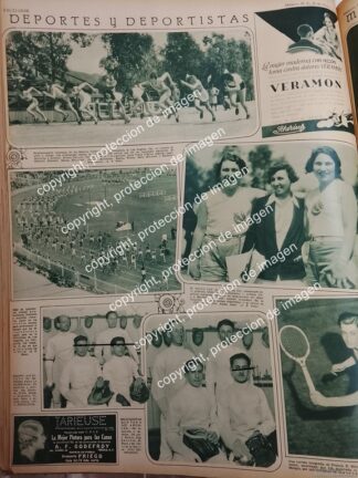 AFICHE ANTIGUO. 10 OLIMPIADAS 1932 EQUIPO MEXICANOS DE ESGRIMA /DEPORTES