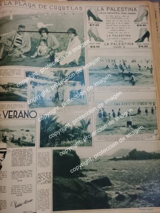 AFICHE ANTIGUO. PLUTARCO ELIAS CALLES EN PLAYAS DE CUYUTLAN 1932 /LDM POLITICOS