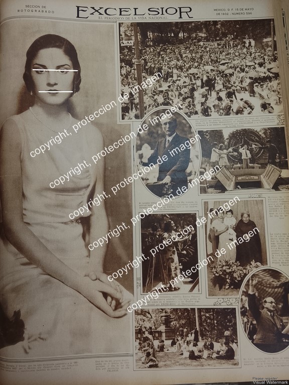 AFICHE ANTIGUO. AMPARO OBREGON CORRAL. EMMA PIÑEYRO Y MAS 1932