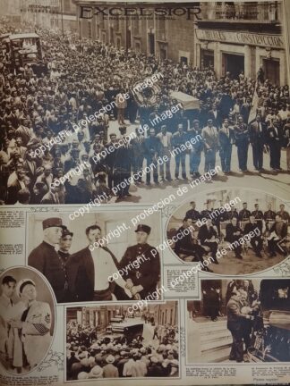 AFICHE ANTIGUO. PROTESTA ESTUDIANTIL POR ASESINATO DE RIGOBERTO SOMUANO LOPEZ 1932