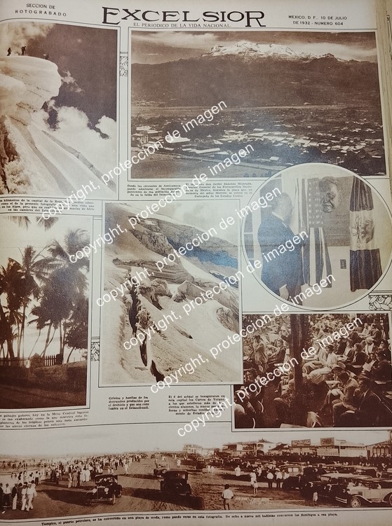 AFICHE ANTIGUO. VARIOS LUGARES DE MEXICO 1932 /LDM