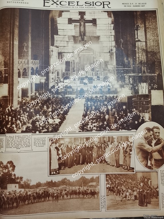 AFICHE ANTIGUO. MISA AL REY MANUEL DE PORTUGAL II. WESTMINSTER 1932 /REALEZA