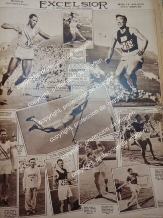 AFICHE ANTIGUO. CAMPEONES MUNDIALES DE LAS OLIMPIADAS DE 1932