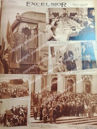 AFICHE ANTIGUO. EL PRESIDENTE. ABELARDO L. RODRIGUEZ EN GUANAJUATO 1932