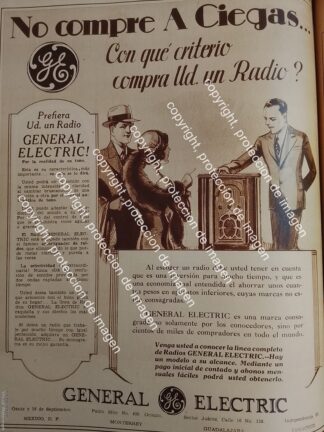 PUBLICIDAD ANTIGUA RADIOS GENERAL ELECTRIC 1932 / N2