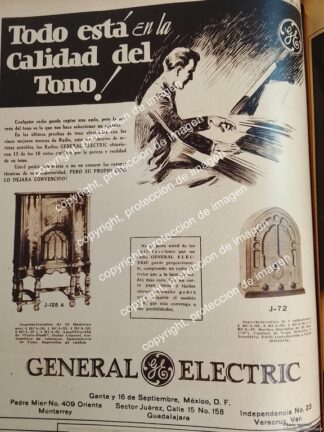 PUBLICIDAD ANTIGUA RADIOS GENERAL ELECTRIC 1932 / N3