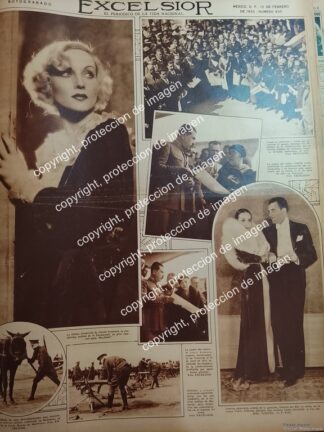 PORTADA ANTIGUA. DOLORES DEL RIO, LAZARO CARDENAS CONDECORA MILITARES Y MAS 1933