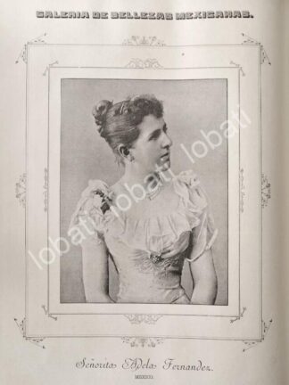 GRABADO ANTIGUO 1895 ADELA FERNANDEZ CASTELLO / ASM