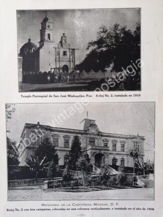 GRABADO ANTIGUO MANICOMIO LA CASTAÑEDA Y HOSPICIO 1924