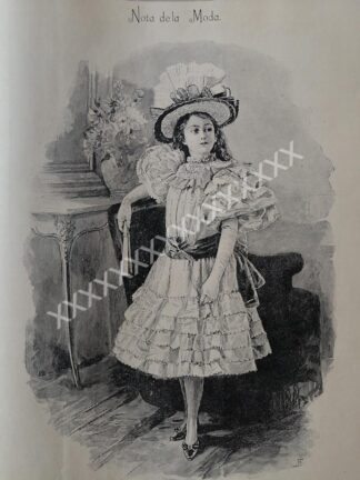GRABADO ANTIGUO DE MODAS. 1896 TRAJE PARA NIÑA