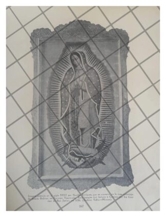 GRABADO ANTIGUO 1938 VIRGEN DE GUADALUPE DE 1750