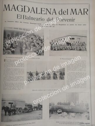 AFICHE ANTIGUO, BALNEARIO DEL PORVENIR, MAGDALENA DEL MAR, PERU 1936 Y OTROS