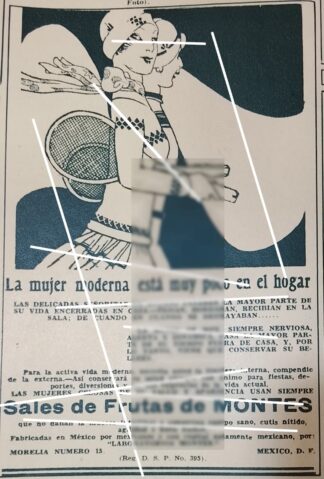 AFICHE ANTIGUO. SALES DE FRUTAS DE MONTES 1932 LABORATORIOS MONTES S.A SUPER RARO 10+ 4