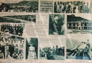 AFICHE ANTIGUO 1938 OBRAS DE FELIX BAÑUELOS EN ZACATECAS /POLITICOS