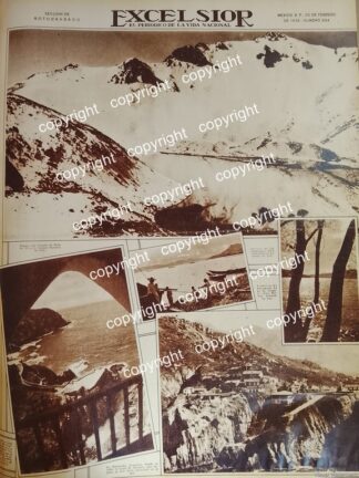 PORTADA ANTIGUA 1938 LAGUNA DEL NEVADO DE TOLUCA, QUEBRADA DE ACAPULCO Y MAS LDM