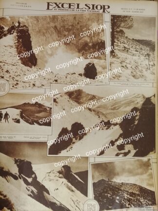 PORTADA ANTIGUA VOLCAN POPOCATEPETL Y EL AJUSCO 1938
