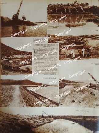 AFICHE ANTIGUO 1938 OBRAS EN LA CIENEGA DE CHAPALA, MICHOACAN LDM