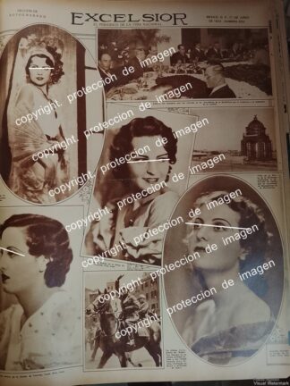 AFICHE ANTIGUO, MUJERES DE LA ALTA SOCIEDAD DE TORREON, FOTOS: JULIO SOSA TRUJILLO 1932 FOTOGRAFOS ASM
