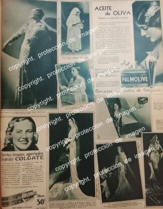 AFICHE PUBLICITARIO ANTIGUO, COLGATE PALMOLIVE Y OTROS 1933