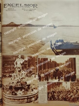 AFICHE  ANTIGUO, LAGO DE CHAPALA Y OTRAS NOTAS 1933 LDM