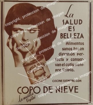 AFICHE  ANTIGUO, MANTECA COPO DE NIEVE 1933 SUPER RARO 3