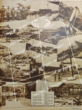 PORTADA ANTIGUA, DESASTRE POR HURACAN EN TAMPICO 1933