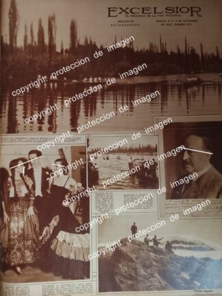 AFICHE ANTIGUO 1933 DOLORES DEL RIO, RAUL NOVARO, CONCHITA MONTENEGRO Y XOCHIMILCO /ARTISTAS