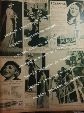 AFICHE ANTIGUO 1933 BODA. GALINDEZ GONZALEZ /COLGATE PALMOLIVE Y OTROS ASM