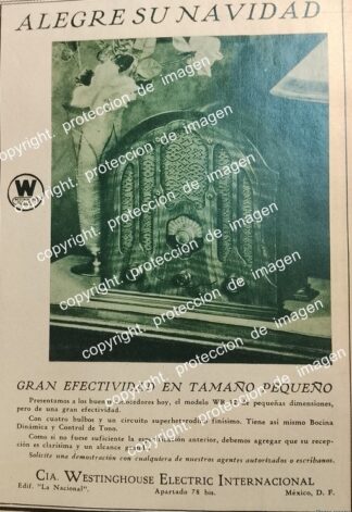 PUBLICIDAD ANTIGUA RADIOS WESTINGHOUSE WR-32 1933