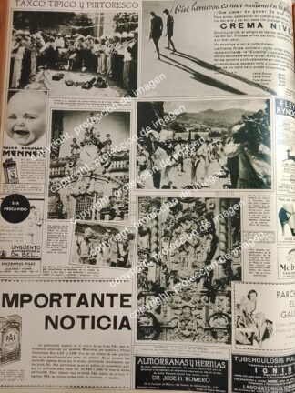 AFICHE ANTIGUO. TAXCO, GUERRERO, FOTOS DE RAFAEL GARCIA 1932/ LDM