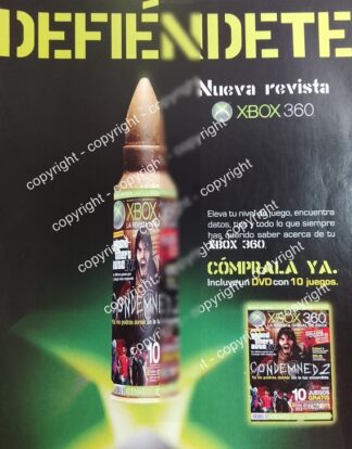 Cartel publicitario vintage. XBOX 360 ANUNCIA SU NUEVA REVISTA 2006 /VIDEO JUEGOS