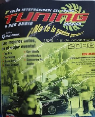 Afiche de publicidad retro. 2DO, SALON INTERNACIONAL DEL TUNING 2006/ AUTOS /RARO
